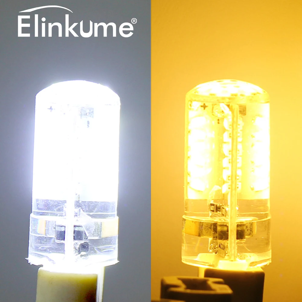 Elinkume G9 светодиодный светильник 3 Вт 4 Вт мини-лампа 58 64 104 шт. SMD3014 энергосберегающий Ампульный светодиодный светильник 110 В 220 В лампа для люстры