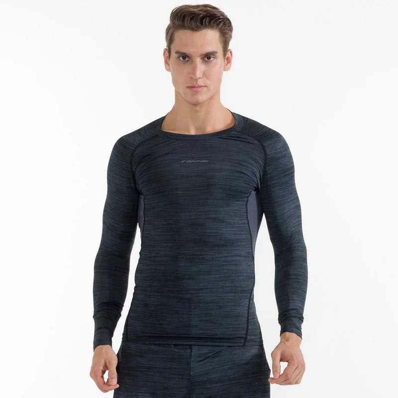 FANNAI сжатия Беговая футболка для Для мужчин плотно Sportwear Dry Fit Gym Фитнес футболка Для мужчин s тренинга с длинным рукавом рубашка AM311