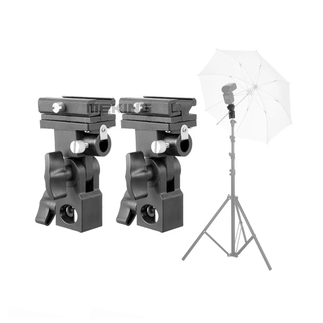 

2pcs Selens Flash Hot Shoe Speedlite Umbrella Mount Holder Swivel for Light Stand Flash Bracket B For Trigger Hot-Shoe Flash