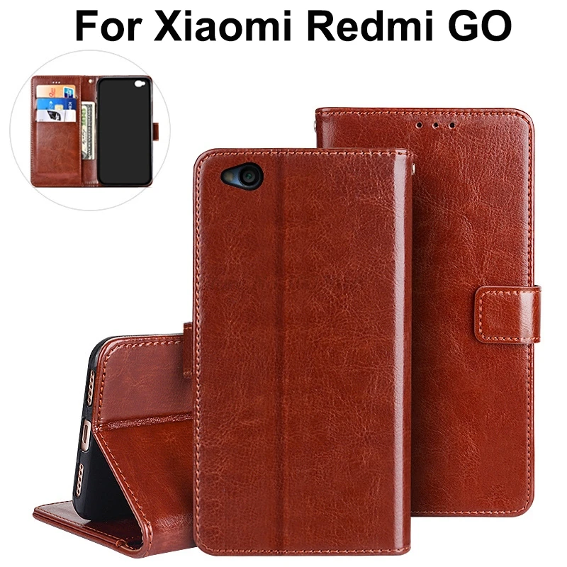 Чехол для Redmi Go чехол флип Роскошный кошелек из искусственной кожи телефона Xiomi