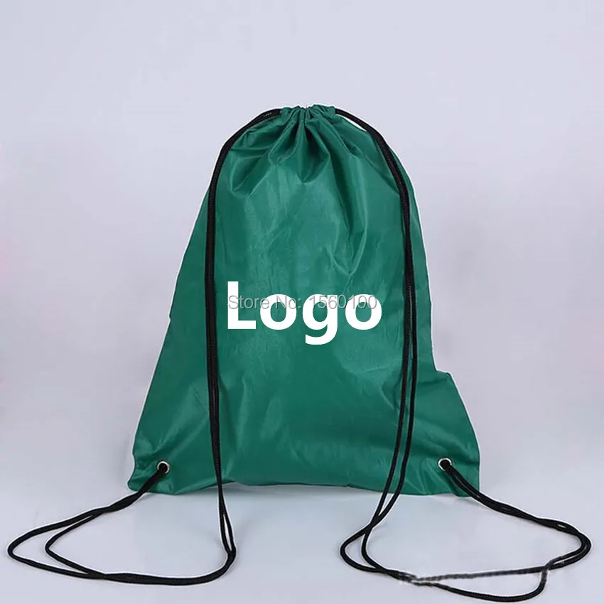 (500pcs/lot) Customized polyster drawstring bag 30x45cm promotional gift bag Drawstring Backpack for kids pencil bags