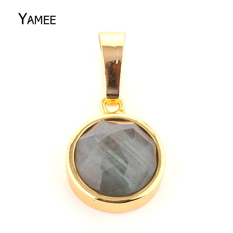 1 шт. натуральный лабрадорит драгоценный камень винтажная подвеска 12 мм Круглый