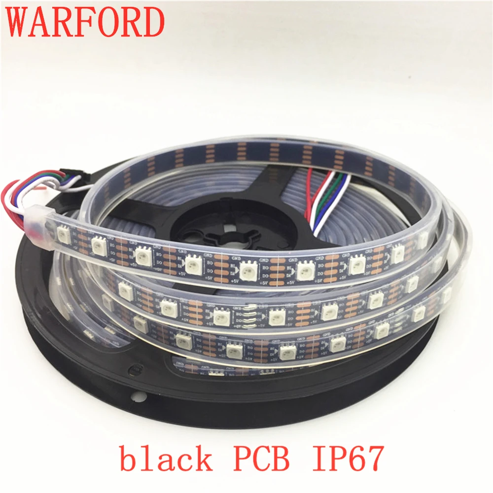 WS2813 1 м/5 м светодио дный полосы DC5V WS2812b обновленная версия встроенный WS2811S IC 5050 SMD RGB