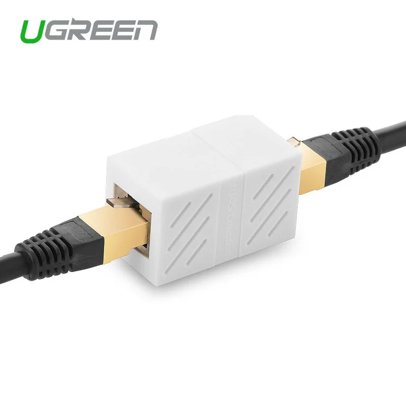 Коннектор Ugreen RJ45 Cat7/6/5e Ethernet адаптер 8P8C освещение сети для кабеля разъем Мама