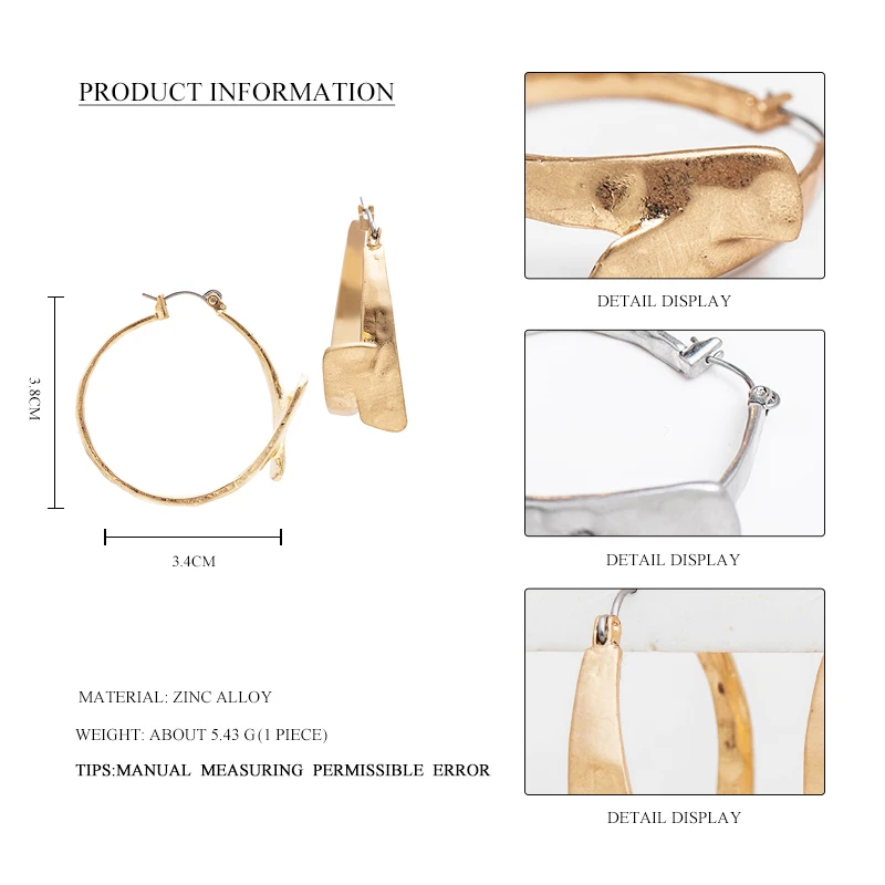 Wild & Free женские панк круглые изогнутые сережки отличного качества модный большой