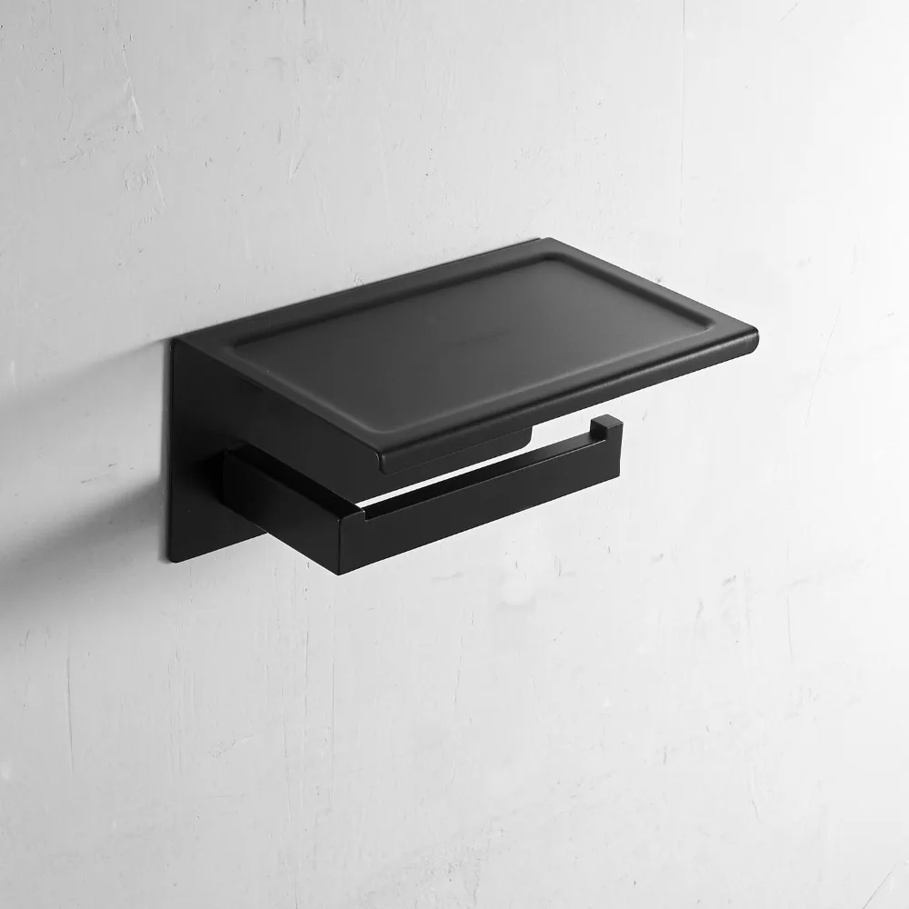 Toilet Paper Holder Black SUS304 Stainless Steel Bathroom Roll For Towel Square Accessories | Обустройство дома