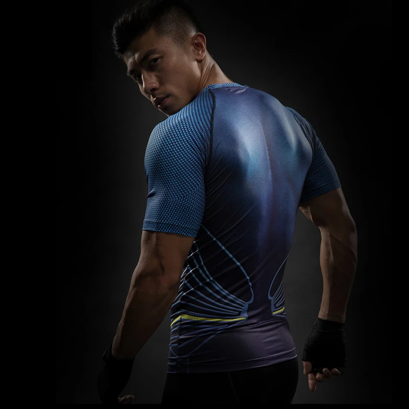 Новинка красная компрессионная рубашка колготки для фитнеса быстросохнущая