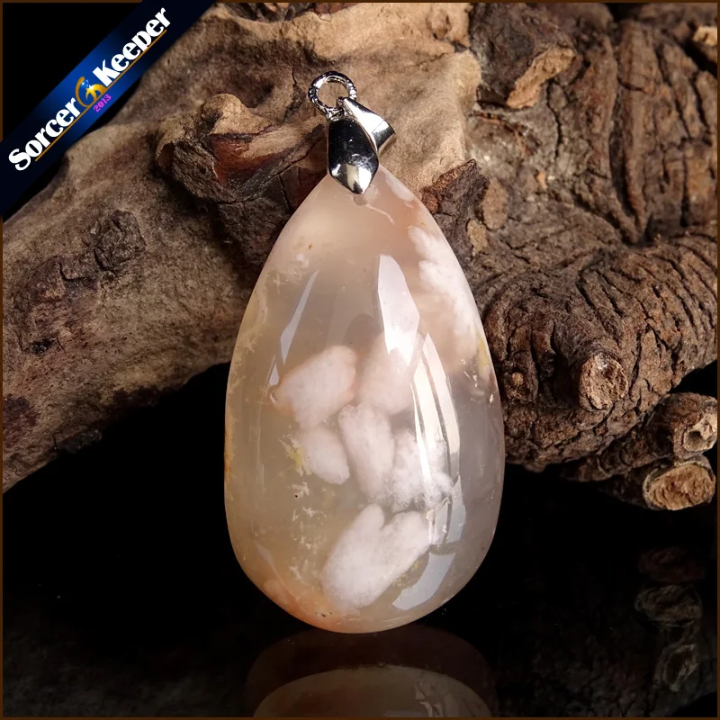 Real Female Natural Bijoux Femme Choker Necklaces Pendants Hand Made Cherry Blossoms Agates Stone Beads For Jewelry Making YS705 | Украшения