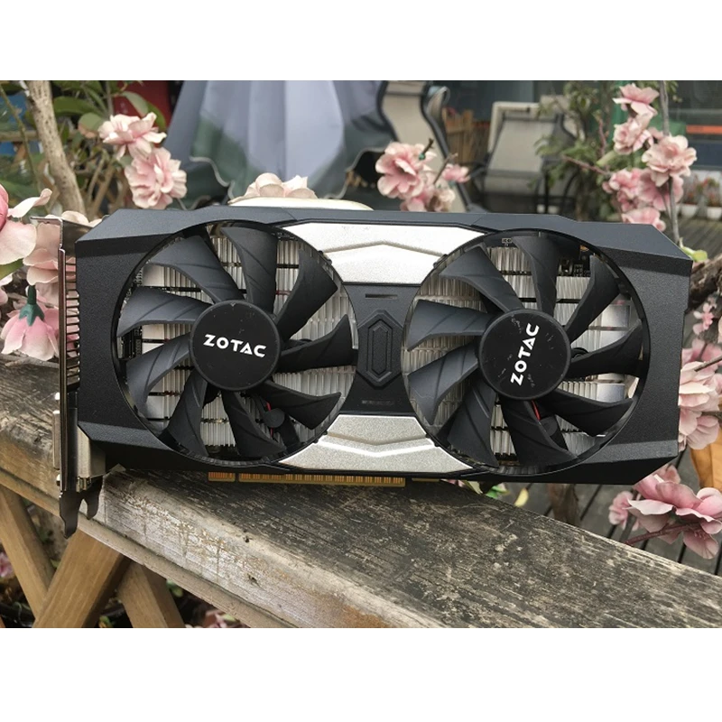 ZOTAC Видеокарта GTX 1050Ti 4 Гб GPU GTX1050 Ti 4 Гб OC видеокарта карта для GeForce nVIDIA GTX1050Ti разгон 128 бит видеокарта