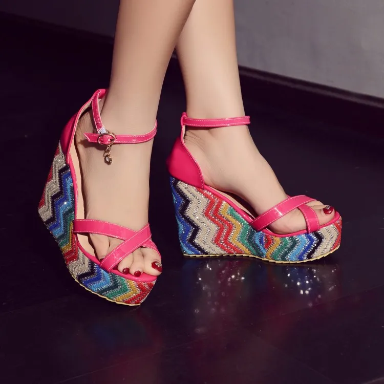 Размера плюс г. Обувь женские сандалии 2017 Сандалии на платформе sapato feminino летняя