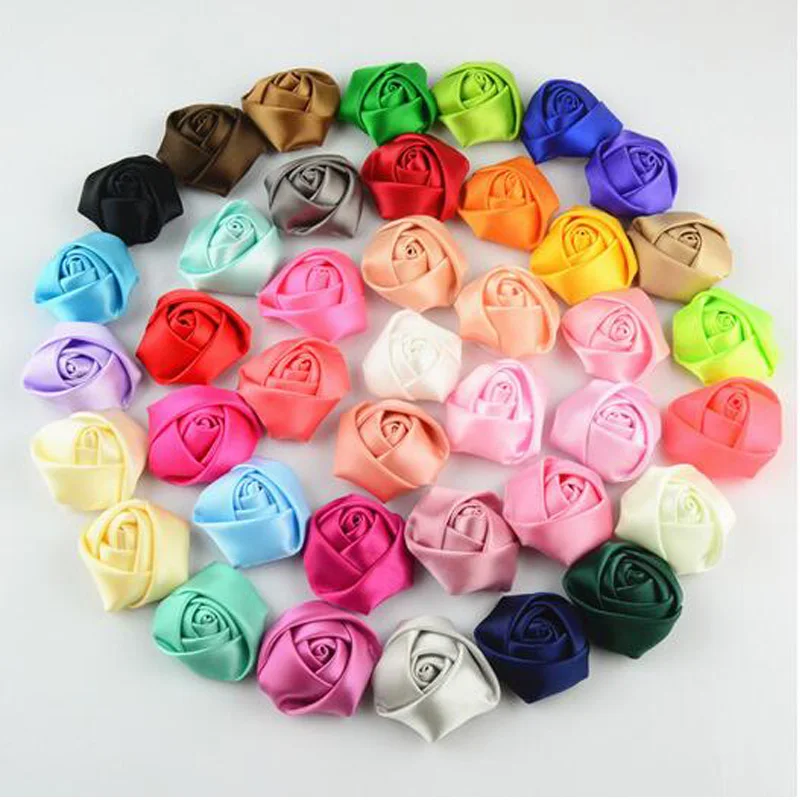 

Cheap 500Pcs/lot DIY Hand Made DIA 3.5CM Satin Rose Artificial Ribbon Flower For Make Bridal Bridesmaid Wedding Bouquet Decor