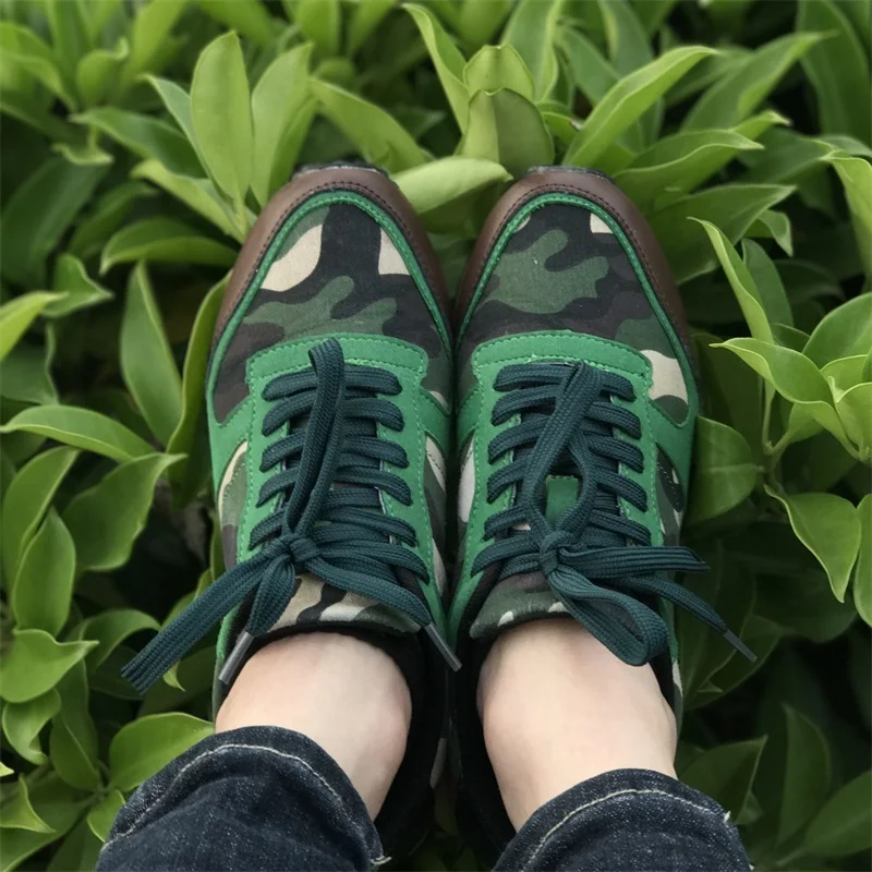 Mens Camo Lace Up Flats Sneakers Sport Shoes Casual Camouflage Breathable Unisex 4Styles A701 | Обувь