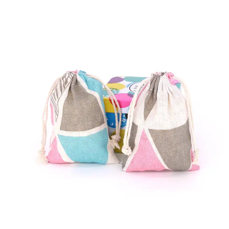 A6 5 шт./лот маленькие сумки из хлопка 8x10 9x12 см льняной шнурок Подарочный мешок муслин мешок саше конфеты подарок ювелирные изделия Упаковка Сумки - Цвет: A6