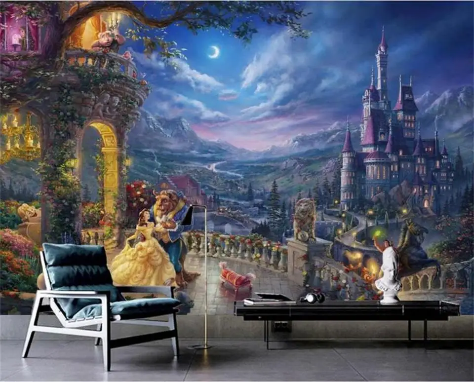 custom 3d photo wallpaper mural livingroom sofa TV background retro dream castle princess painting picture wallpaper for wall 3d