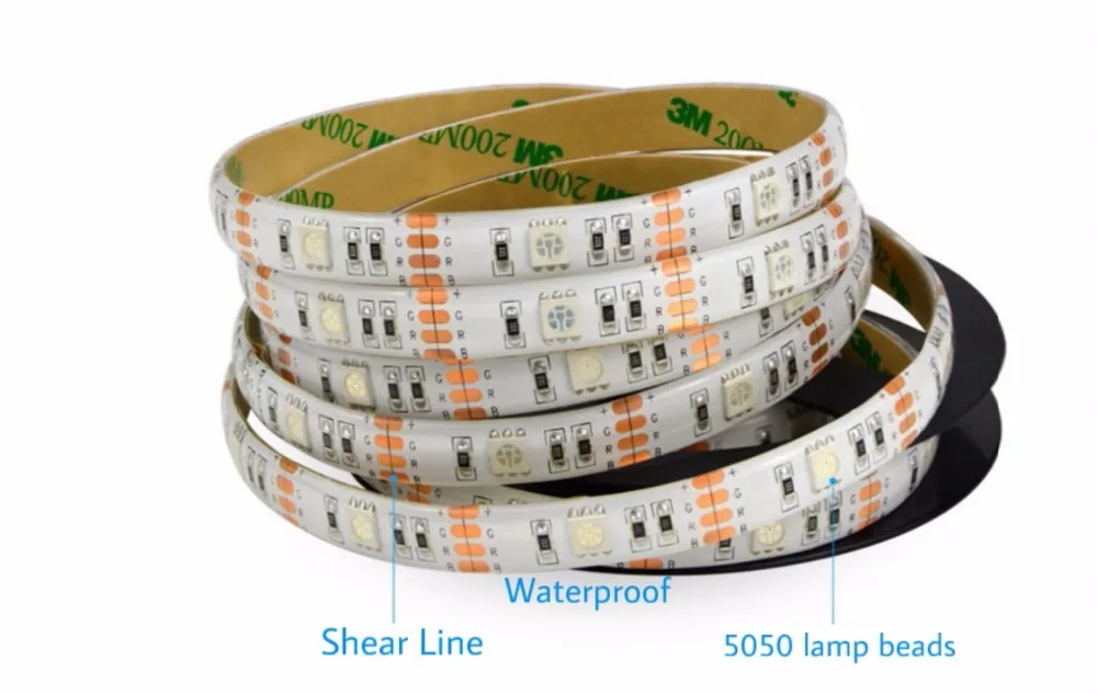 USB Светодиодные ленты лампы 2835SMD DC5V Гибкая Водонепроницаемая RGB светодиодный светящаяся лента 2 M 3M USB кабель HD ТВ Настольный Экран фон смещения свет