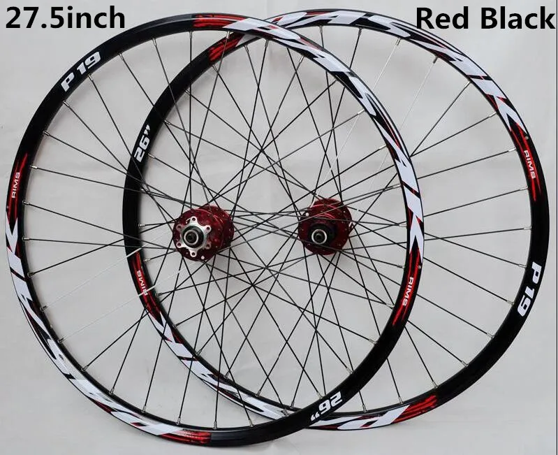 PASAK MTB горный велосипед спереди 2 сзади 4 герметичные подшипники сплава ступицы колеса колесные диски - Цвет: 27.5inch red black