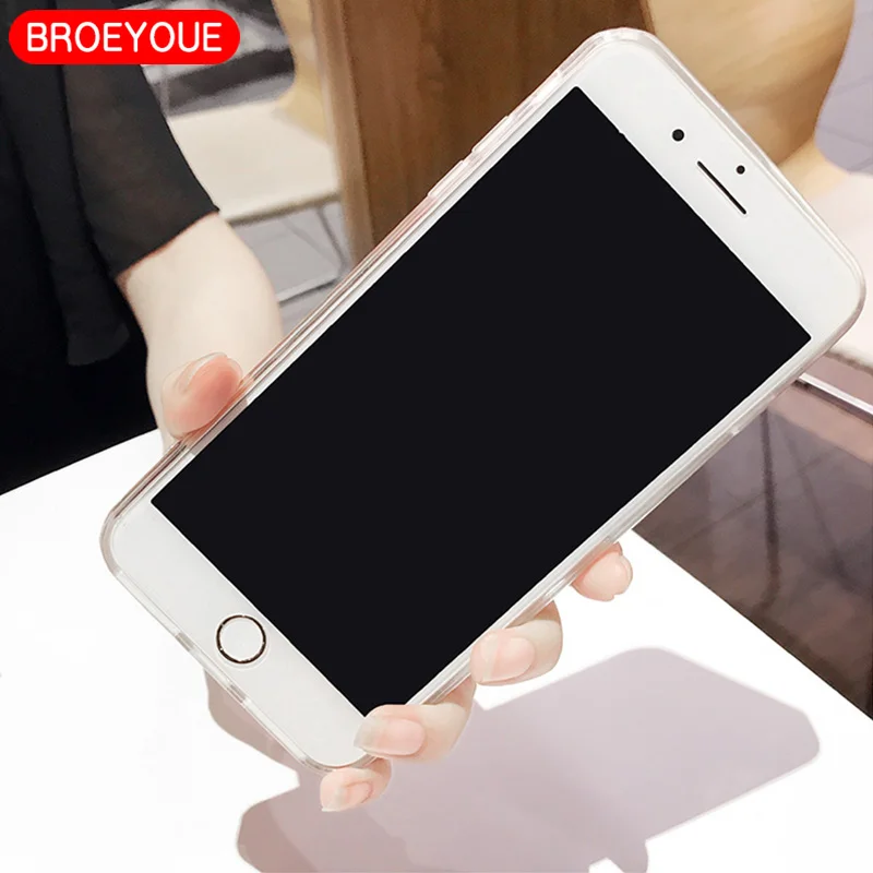 BROEYOUE Case For iPhone 5 5S SE 6 6S 7 8 Plus X Glitter Star Dynamic Liquid Quicksand Phone Cover |