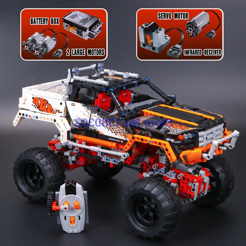 Бренд 20014 9398 Technic 4X4 гусеничные строительные блоки с электродвигателями функции