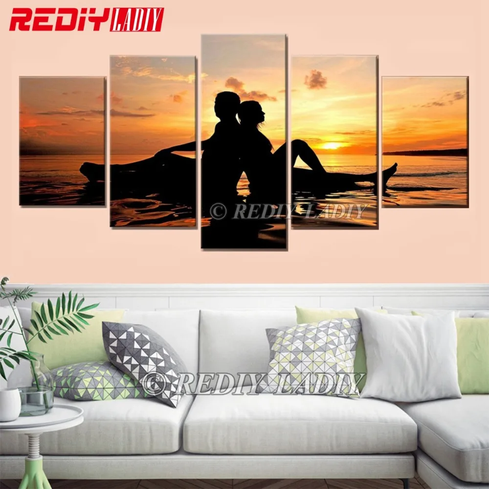 Алмазная живопись сделай сам Триптих 5D мозаика любовь души Модульная картина из 5