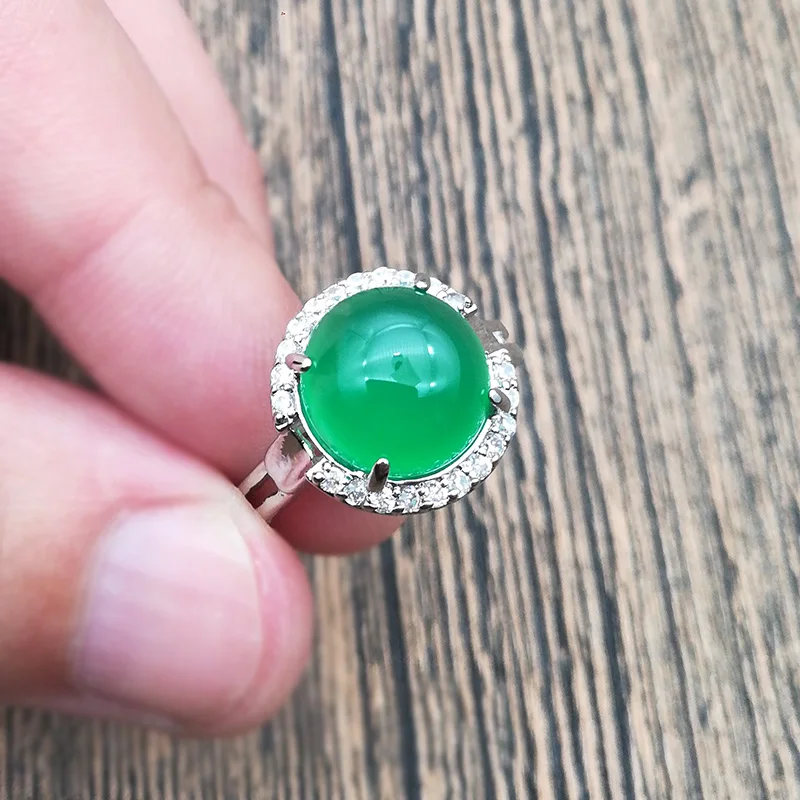 Бесплатная доставка хорошее высококачественное ледяное кольцо из нефрита