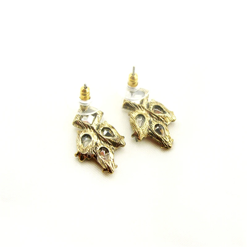 Женские винтажные серьги гвоздики со стразами|brand stud earrings|stud earringsrhinestone earrings |