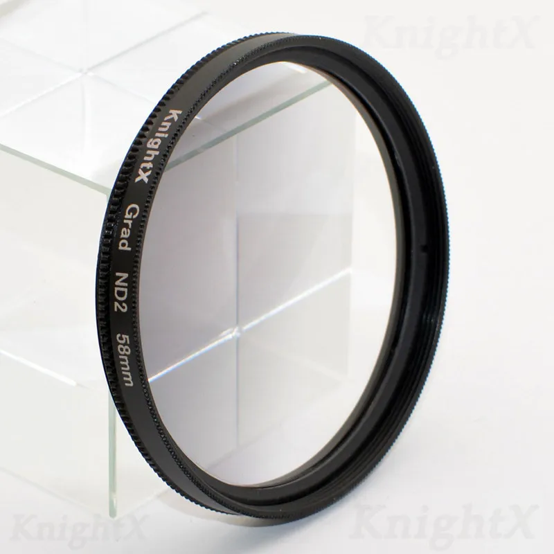 Grad ND2 KnightX 24 цвета защитный УФ-фильтр для ND CPL для nikon canon комплект 1200d d3300 комплект d70 d600 dslr фото 700d d5500 49 52 55 58 62 67 72 77 мм - Цвет: Grad ND2