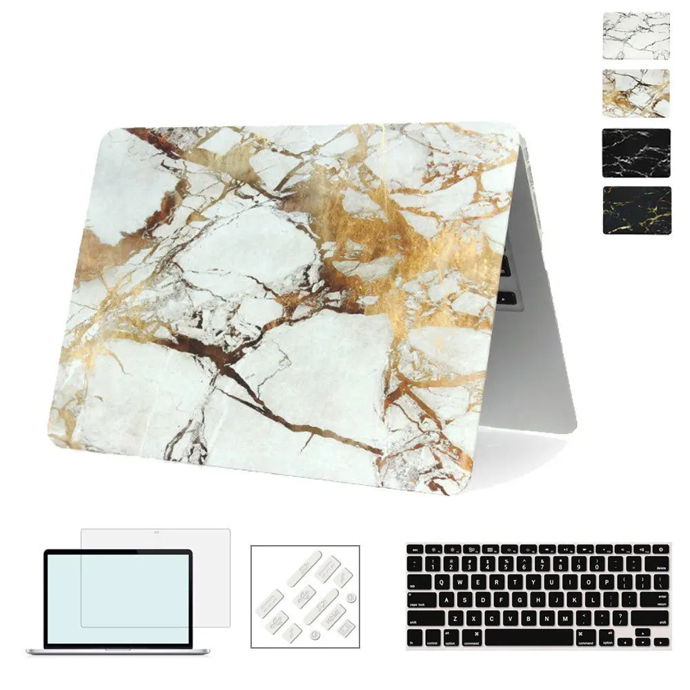 2016 Новый мраморный матовый резиновый жесткий чехол для Macbook Air Pro Retina 11 12 13 15 дюймов
