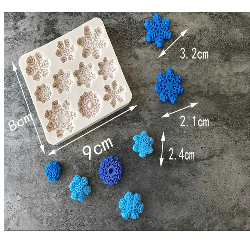 10 видов модных рождественских силиконовых форм для торта в форме снежинки форма