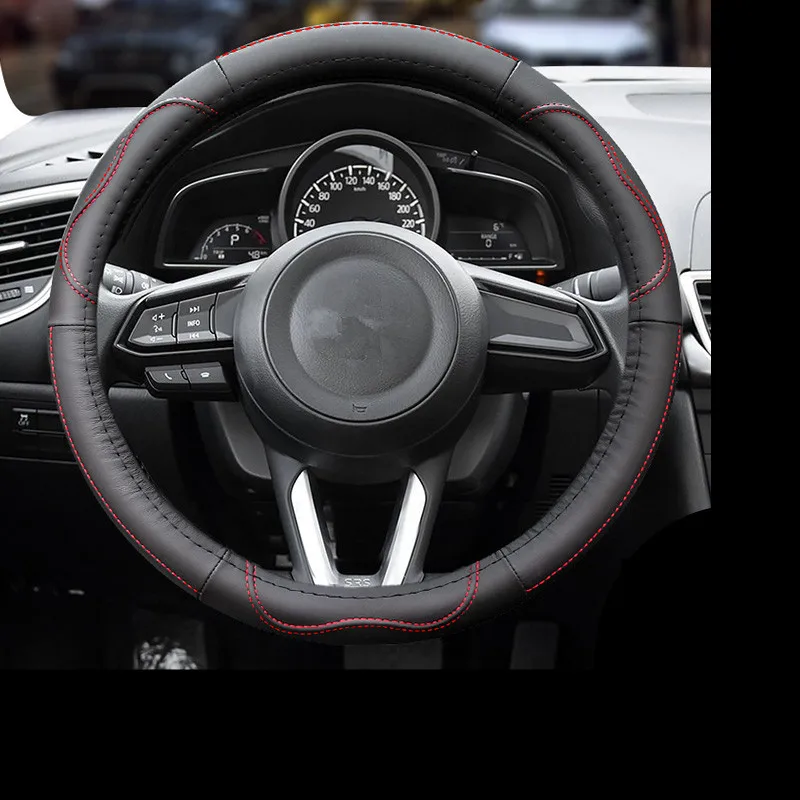 Высококачественный кожаный чехол рулевого колеса автомобиля летние