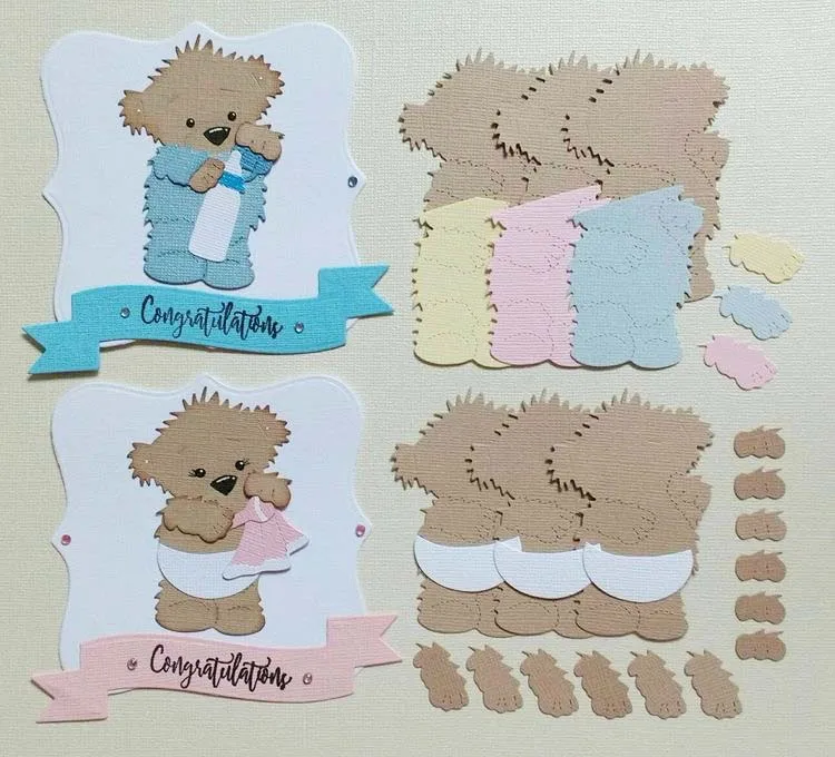 Металлические штампы с татуированным медведем трафареты для сделай сам альбом