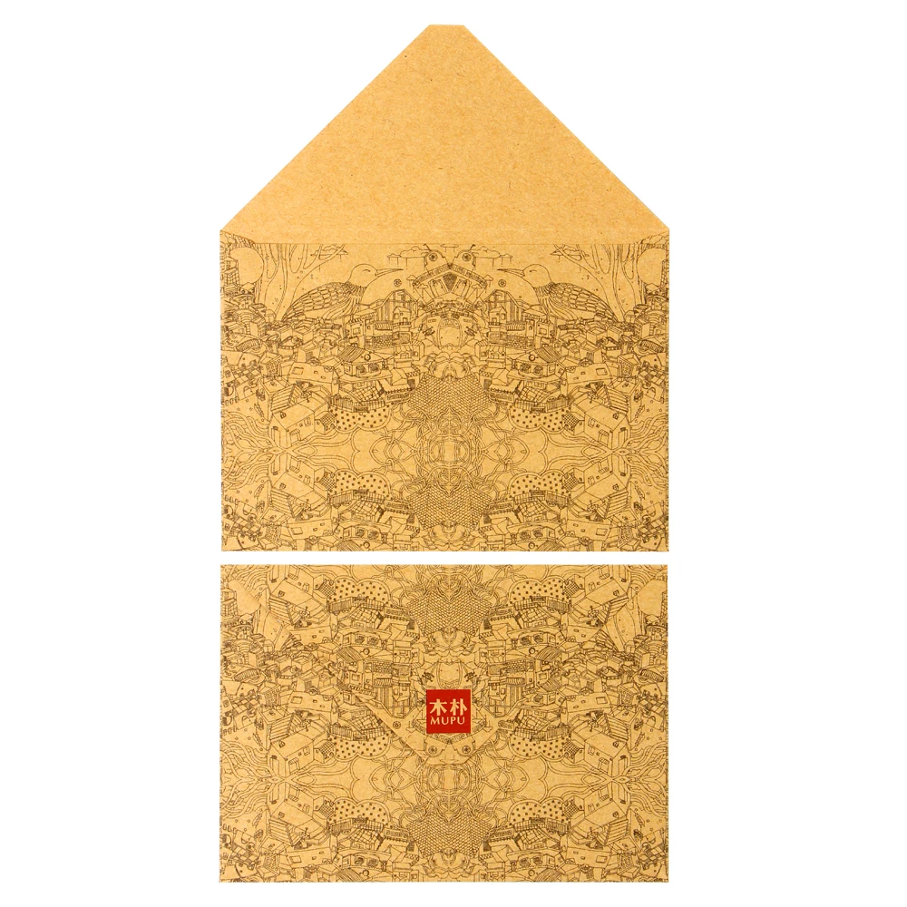 10pcs/set Classical Brown Kraft Retro Mini Paper Window Envelopes Card Style High Quality Envelope Gift | Канцтовары для офиса и