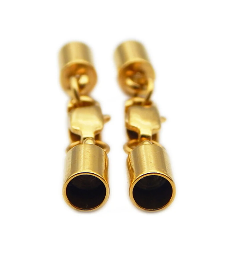 Магнитные застежки и цепи из нержавеющей стали золотого цвета 5 шт./лот 4 мм