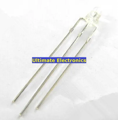 500 шт. общий катод/анод 3 мм светодиодный прозрачный двухцветный красный и синий