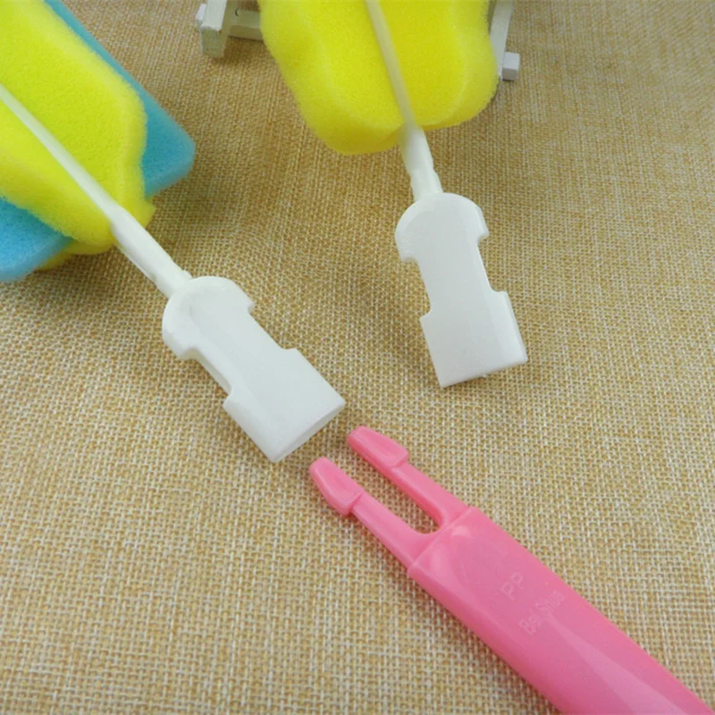 Новинка 2017 года щетка для бутылочки с губкой + губчатая головка комплект из 2