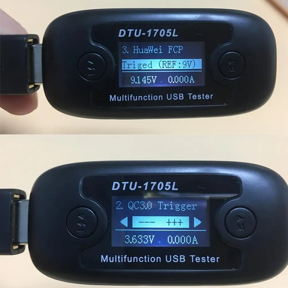 DTU-1705L Быстрая зарядка USB ЖК-тестер Напряжение Ток мощность электрическая Емкость