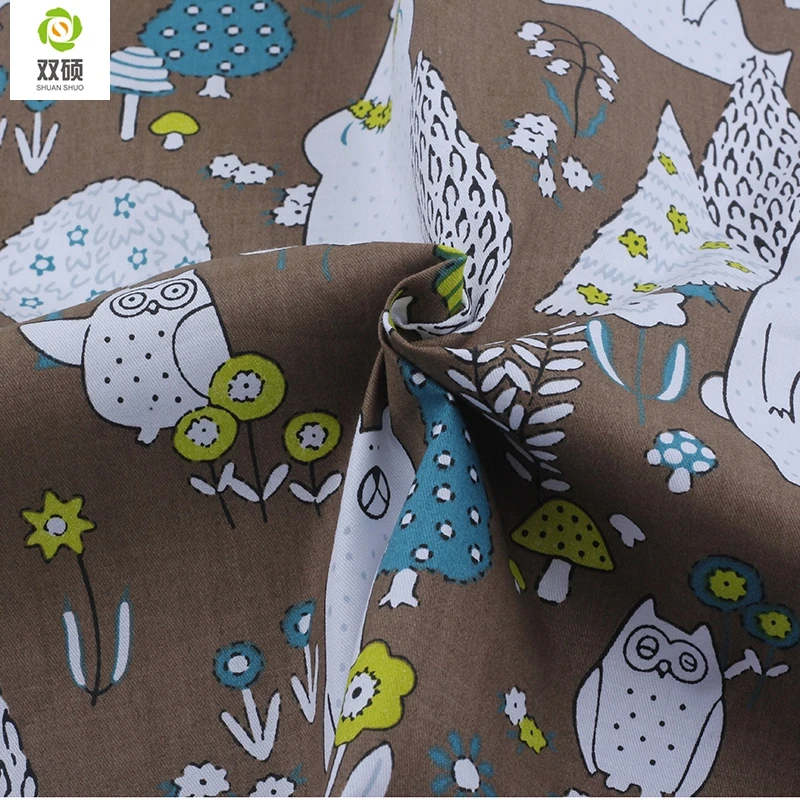 Мультфильм саржа хлопок Ткань лоскутное ткани ручной работы DIY Вышивание ребенка