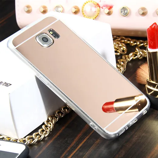 Роскошный Металлический веревочный зеркальный чехол с кроличьим мехом для Samsung