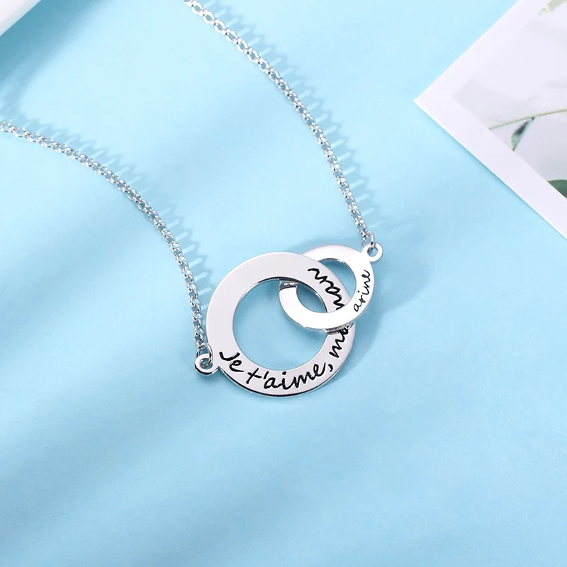 AILIN индивидуальное ожерелье с двойным русским кругом бесконечностью из