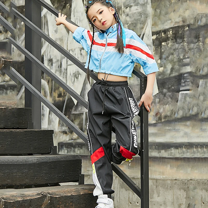 Новинка 2019 детский уличный танцевальный костюм одежда для девочек свободная