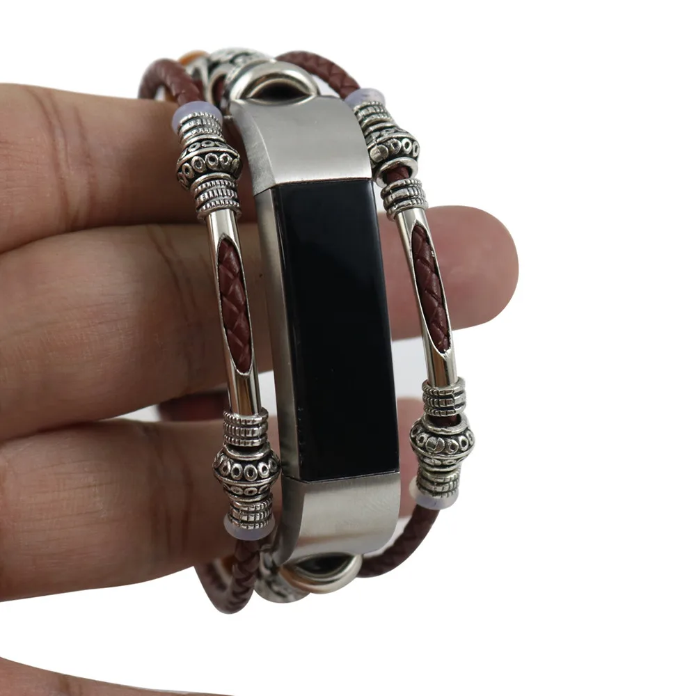 Новые модные ретро часы ремешок Замена кожаный для Fitbit Alta/Fitbit Alta HR 15J Прямая