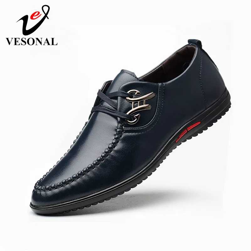 VESONAL Brand 2019 Summer Comfortable New PU Leather Men Shoes Breathable Fashion Casual Sneakers breathable Male Footwear | Обувь