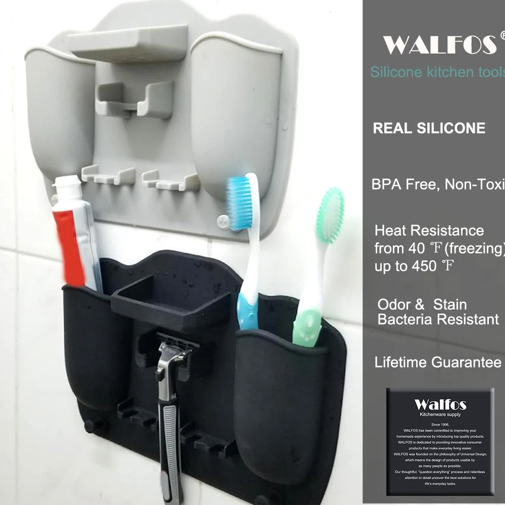 Аксессуары для ванной комнаты WALFOS силиконовая настенная подставка зубных щеток