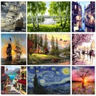 Пейзаж картина-Раскраска по номерам на холсте Ручная роспись стены живописи по номерам DIY живопись по номерам 40x50 см картины по номерам на холсте картина по номерам рисование по номерам