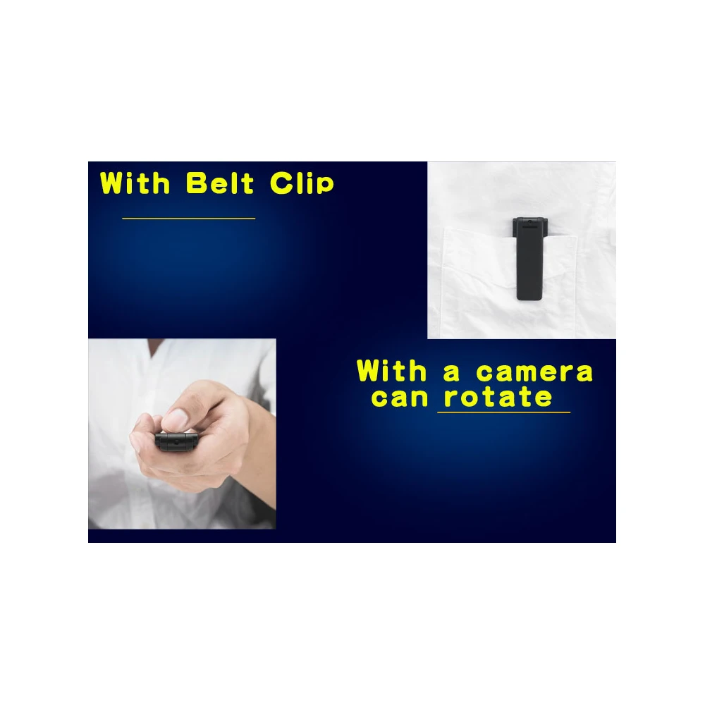 Маленький видеорегистратор HD1080P мини камера время работы от батареи до 4 часов с