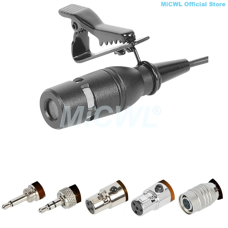 Черный петличный микрофон C55 с зажимом для галстука нагрудный Sennheiser Audio Technica MiPro AKG
