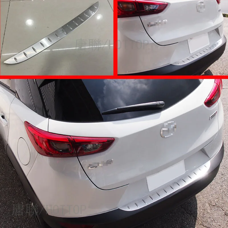 HOTTOP наружный задний бампер из нержавеющей стали для Mazda CX-3 Накладка на порог автомобиля аксессуары