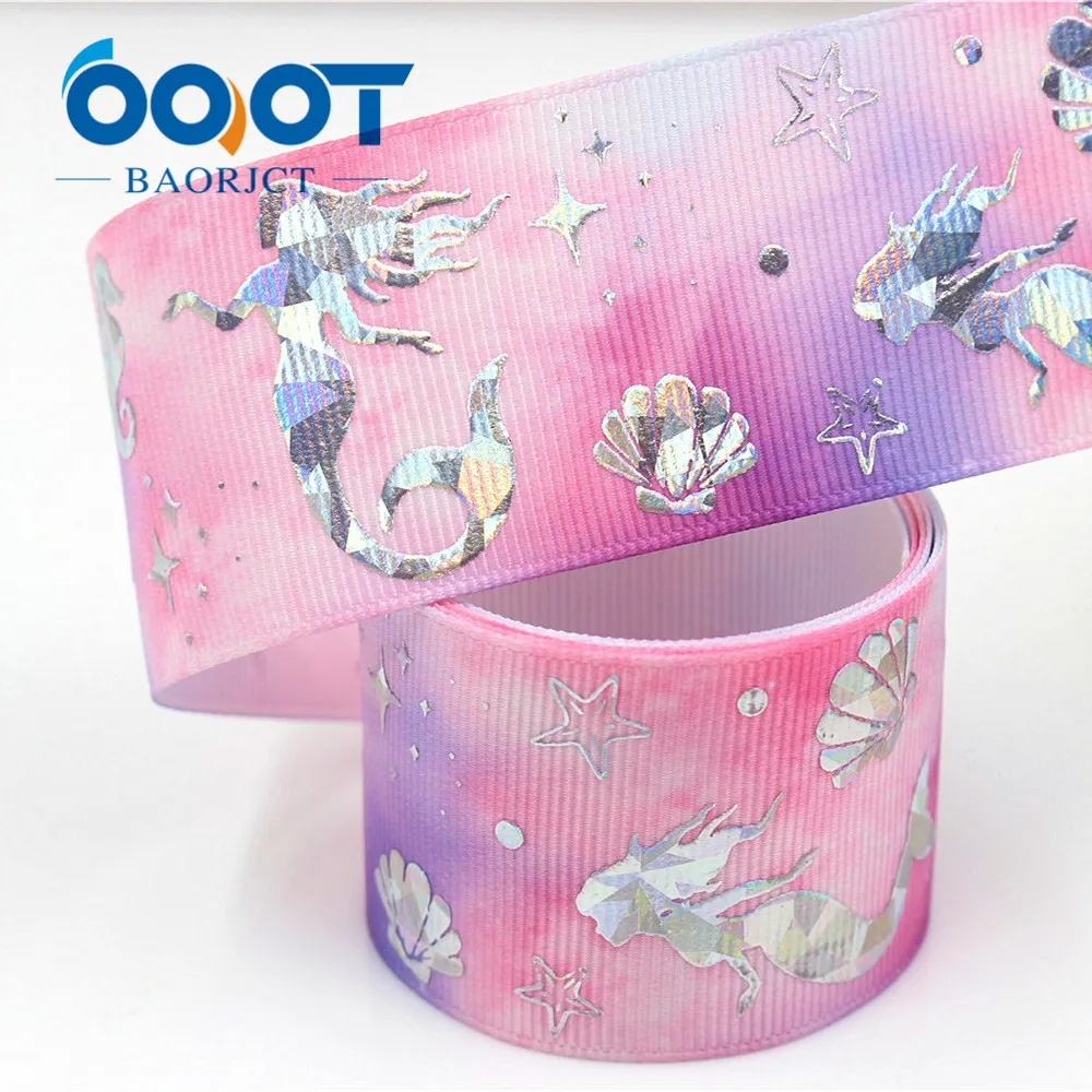 OOOT BAORJCT G-18609-445 38 мм 10 ярдов Лазерная Серебряная мультяшная любовь печатная