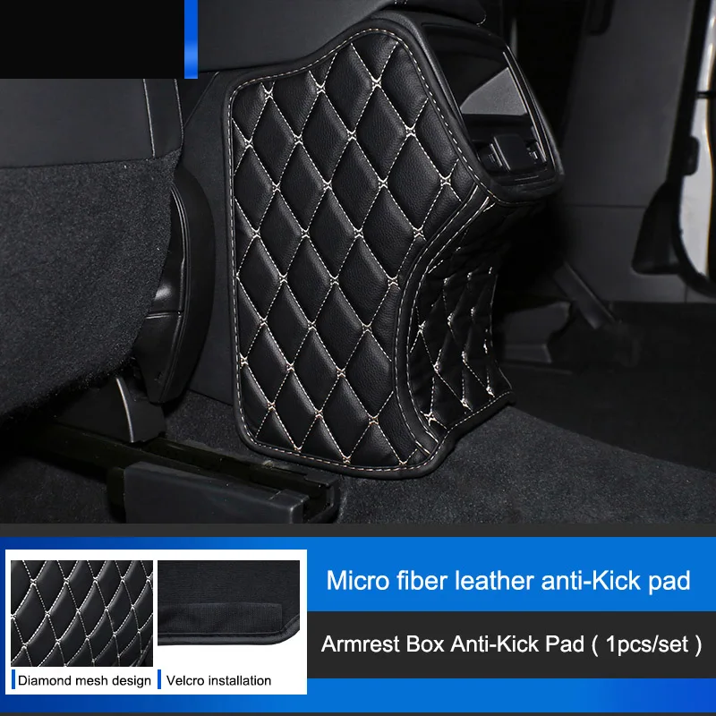 Armrest Box Black A QHCP микрофибра Leathe автокресло анти-удар коврик подлокотник анти-ребенок-удар колодки B столб столбы для Subaru Forester стайлинга автомобилей - Название цвета: Armrest Box Black A