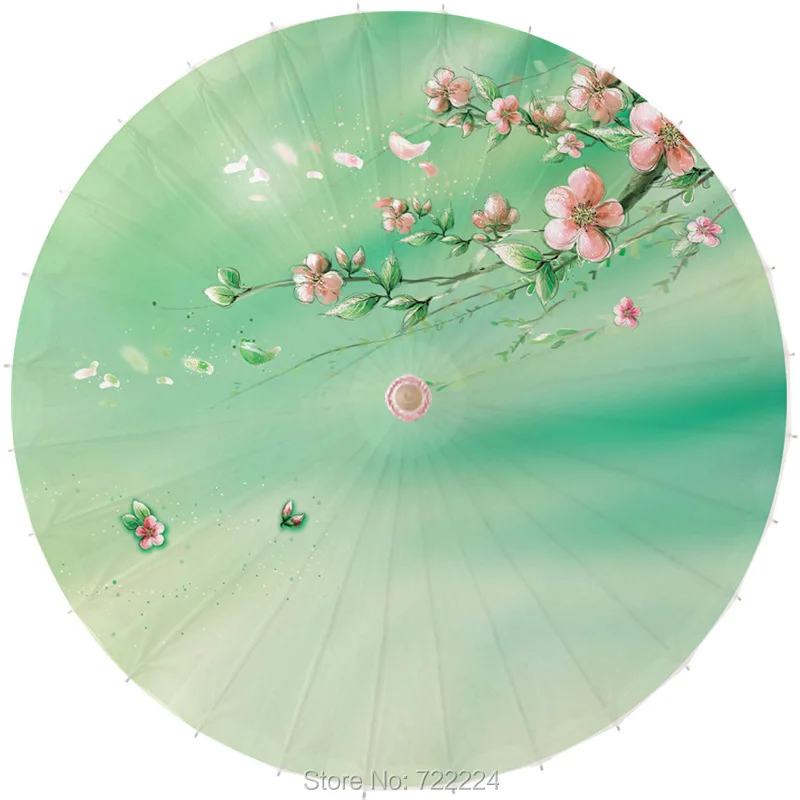 Весенний персиковый цветочный пейзаж диаметр 84 см зонтик для традиционных