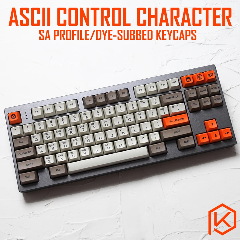 ASCII контрольный код символа sa профиль краситель Sub Keycap набор толстый PBT для gh60 xd60 xd84 cospad rs96 zz96 87 104 660